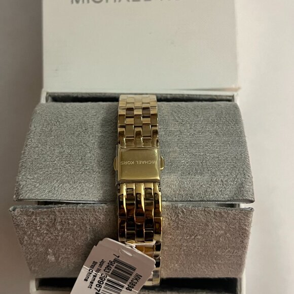 Michael Kors Women's Pyper Three-Hand Gold-Tone Stainless Steel Watch - Picture 3 of 5